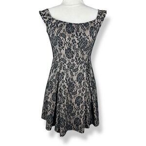 Y2K 2000s Black Lace Dress‎ Womens Size Medium Bella Swan Goth Hoco Coquette